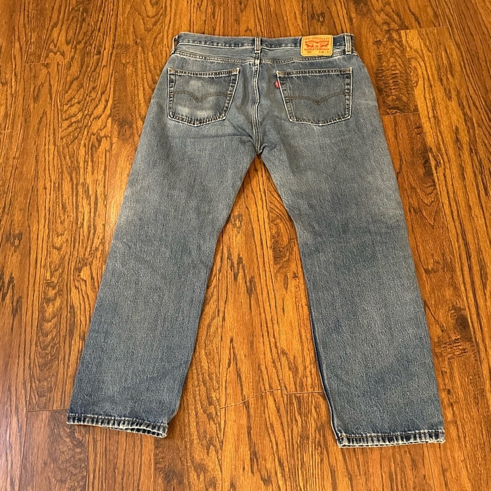Levi's Blue Straight Jeans Classic Denim Style - Picture 3 of 4